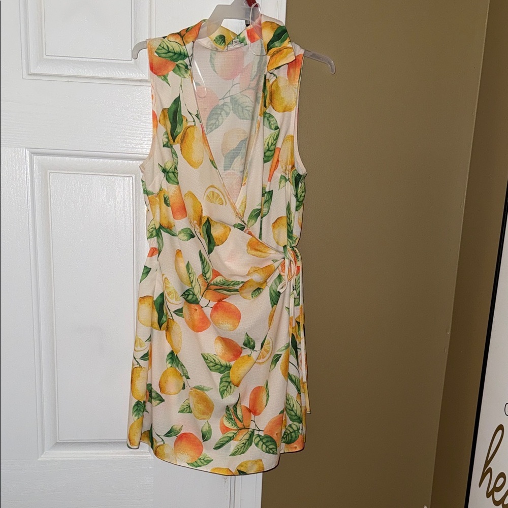 Vibrant Charles River Apparel Citrus Print Mini Dress 6
